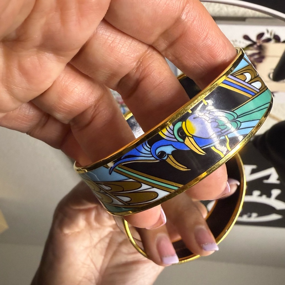 RARE: MICHAELA FREY Handmade Blue Bird
Enamel & Gold 24K Plated